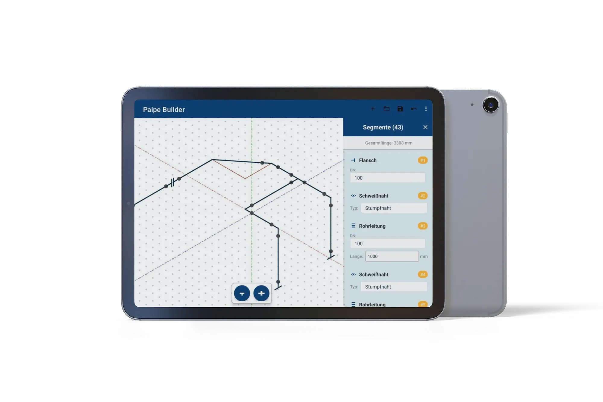 pAIpebuilder APP auf Tablet